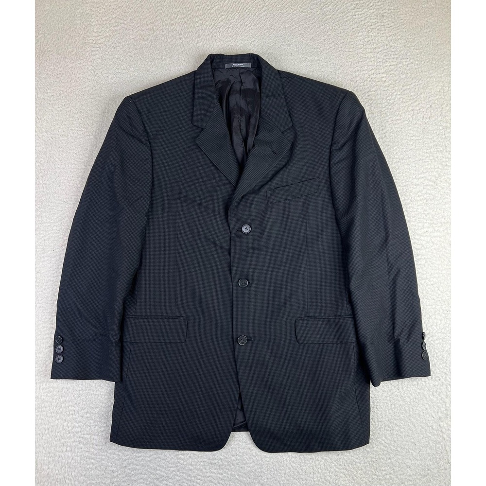 Hart Schaffner Marx Mens 40S Gray Check Wool Suit Jacket Blazer Nordstrom USA